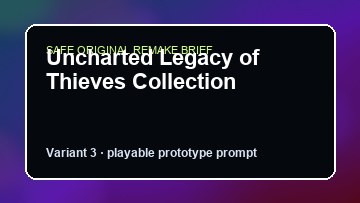 Uncharted Legacy of Thieves Collection original uncharted legacy of thieves collection custom game reference artwork 3
