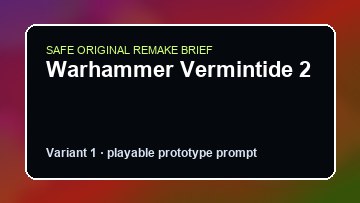 Warhammer Vermintide 2 original warhammer vermintide 2 custom game reference artwork 1
