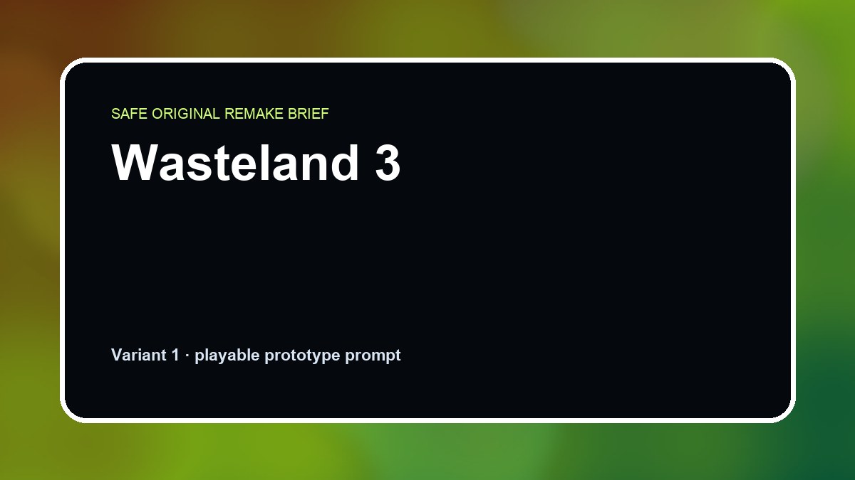 Wasteland 3 original game remake reference artwork 1