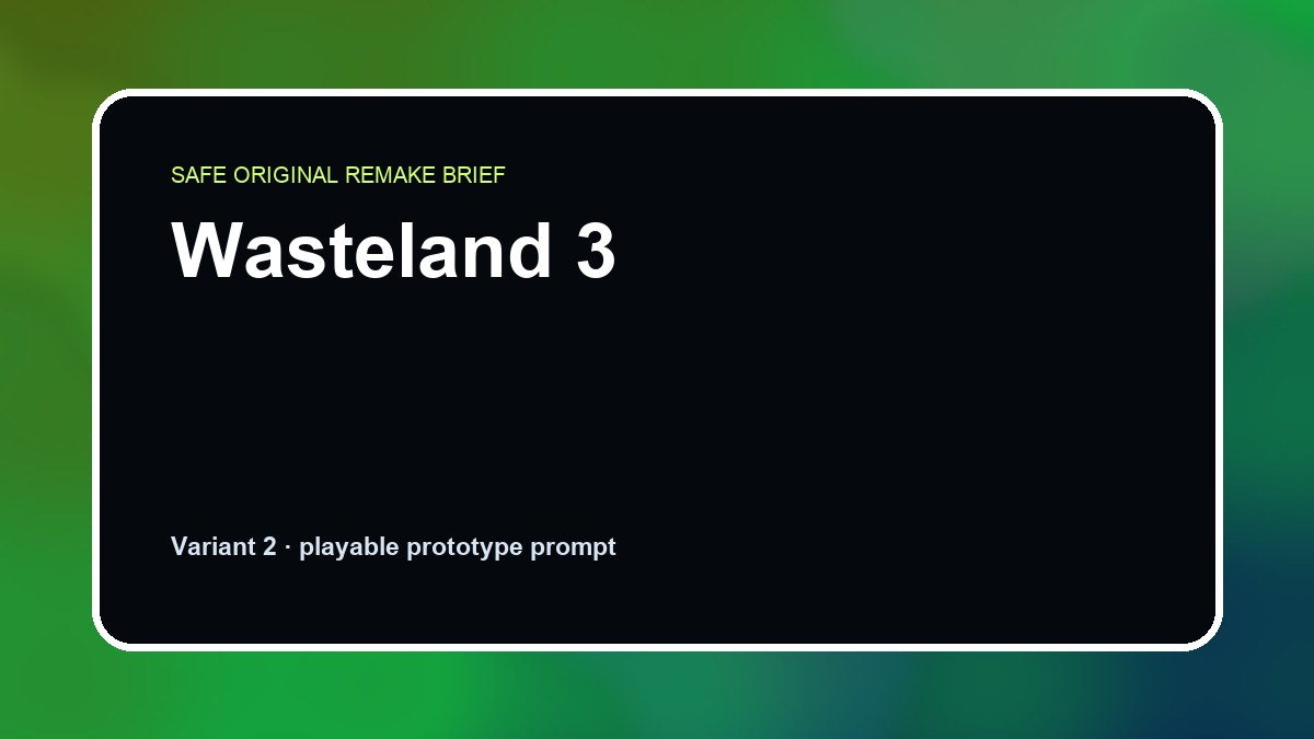 Wasteland 3 original game remake reference artwork 2