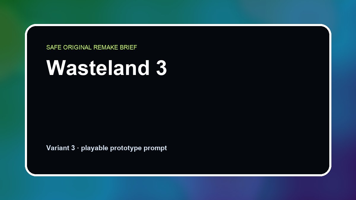 Wasteland 3 original game remake reference artwork 3