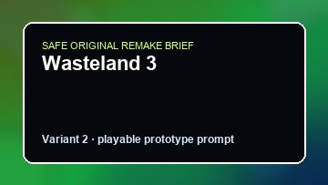 Wasteland 3 original game remake reference artwork 2