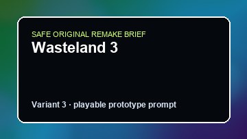 Wasteland 3 original game remake reference artwork 3
