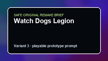 Watch Dogs Legion original watch dogs legion custom game reference artwork 3