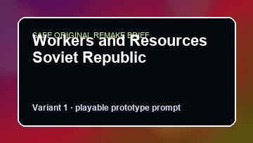 Workers and Resources Soviet Republic Park Beyond Custom Game Builder preview