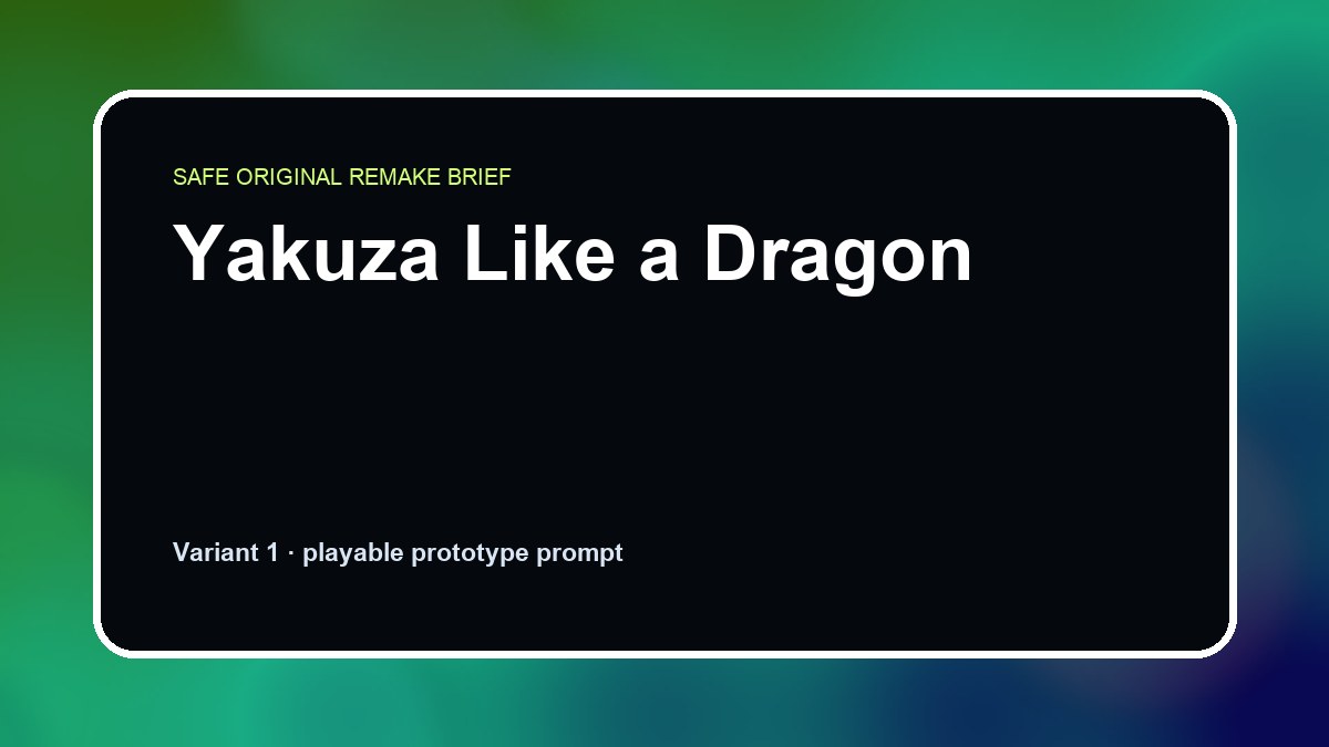 Yakuza Like a Dragon original game remake reference artwork 1