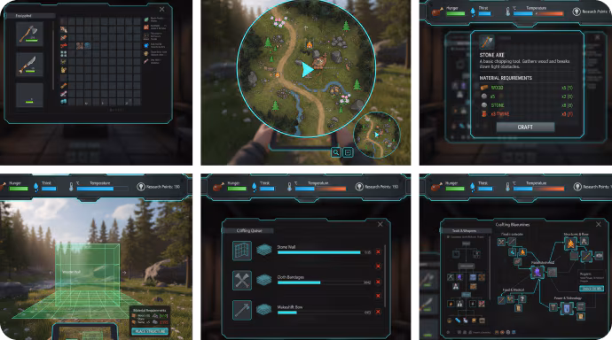 AI game development interface