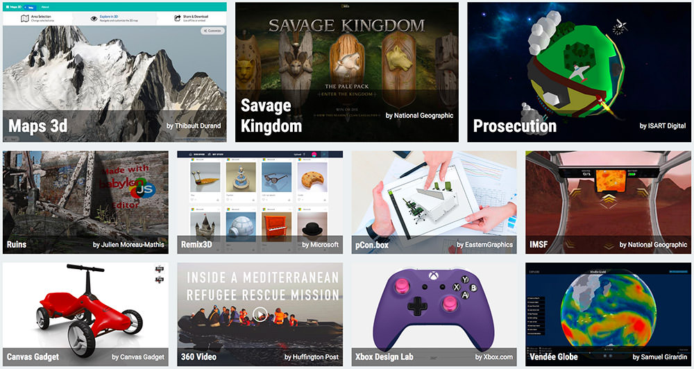 3D browser game interface