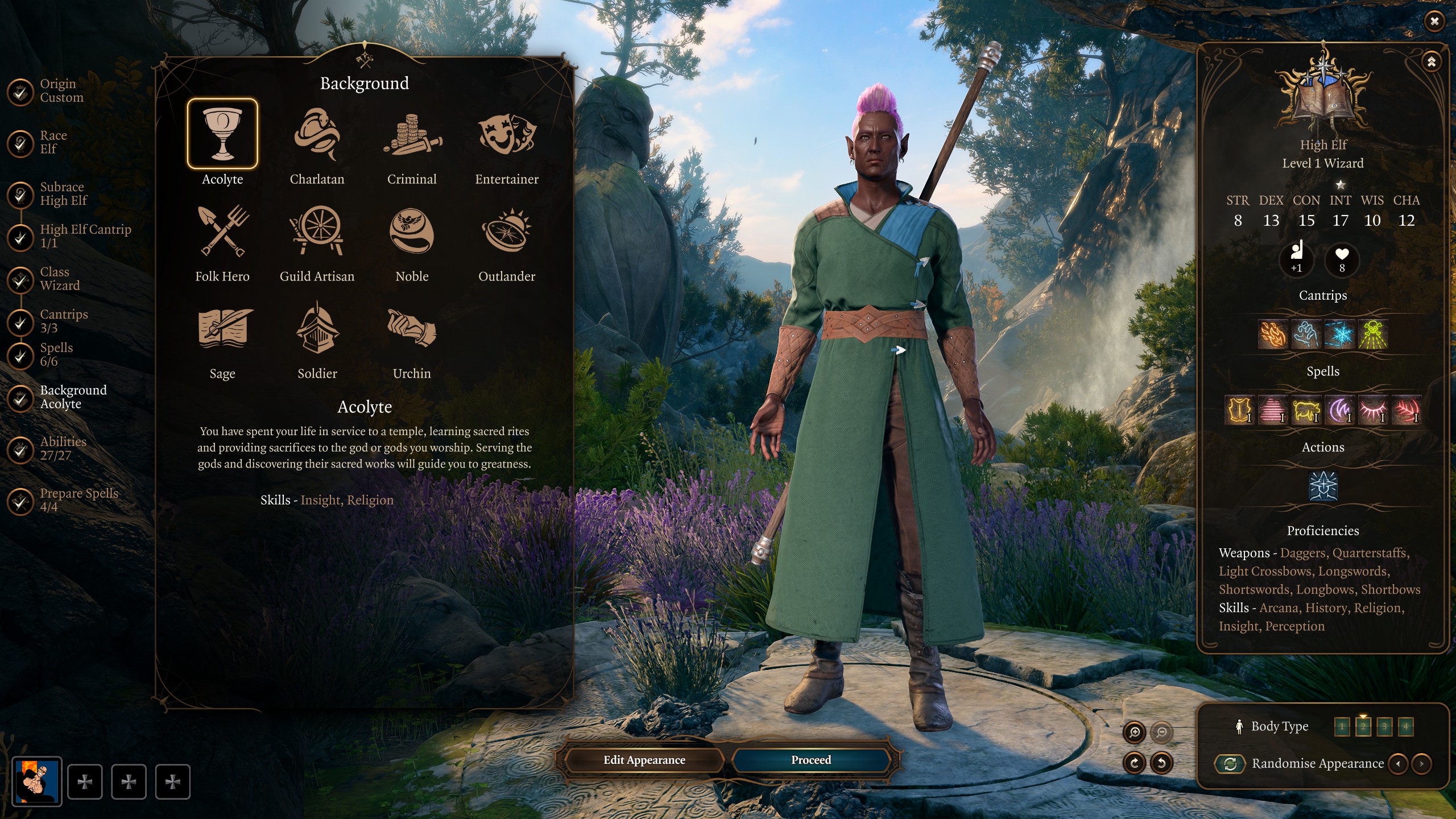 rpg character creation system