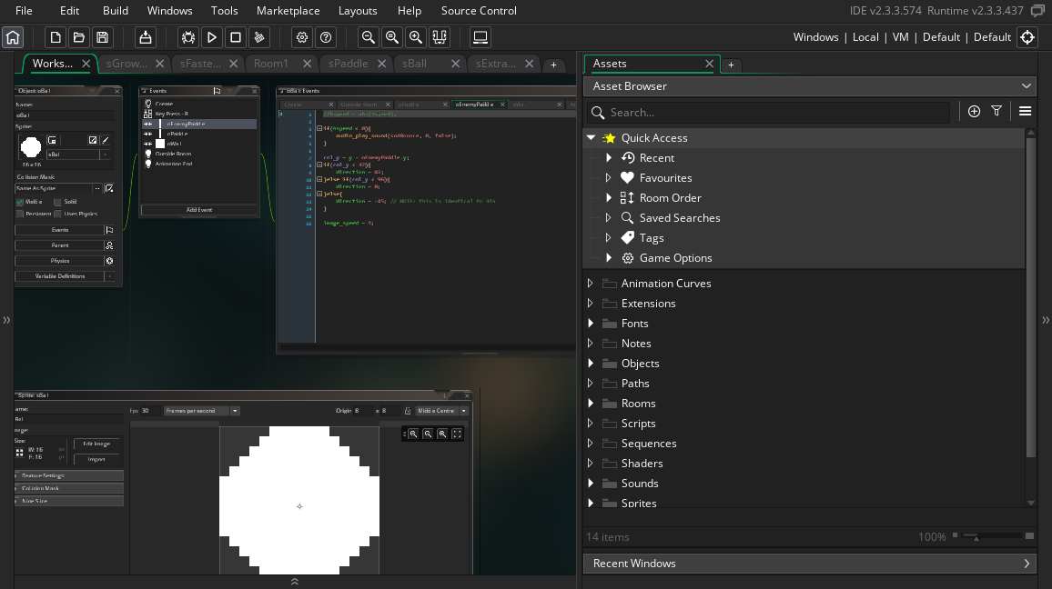 Game development interface