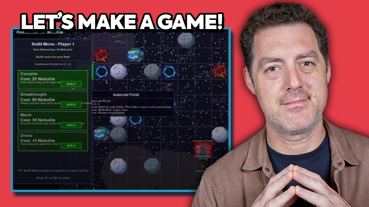 Vibe coding game creation interface