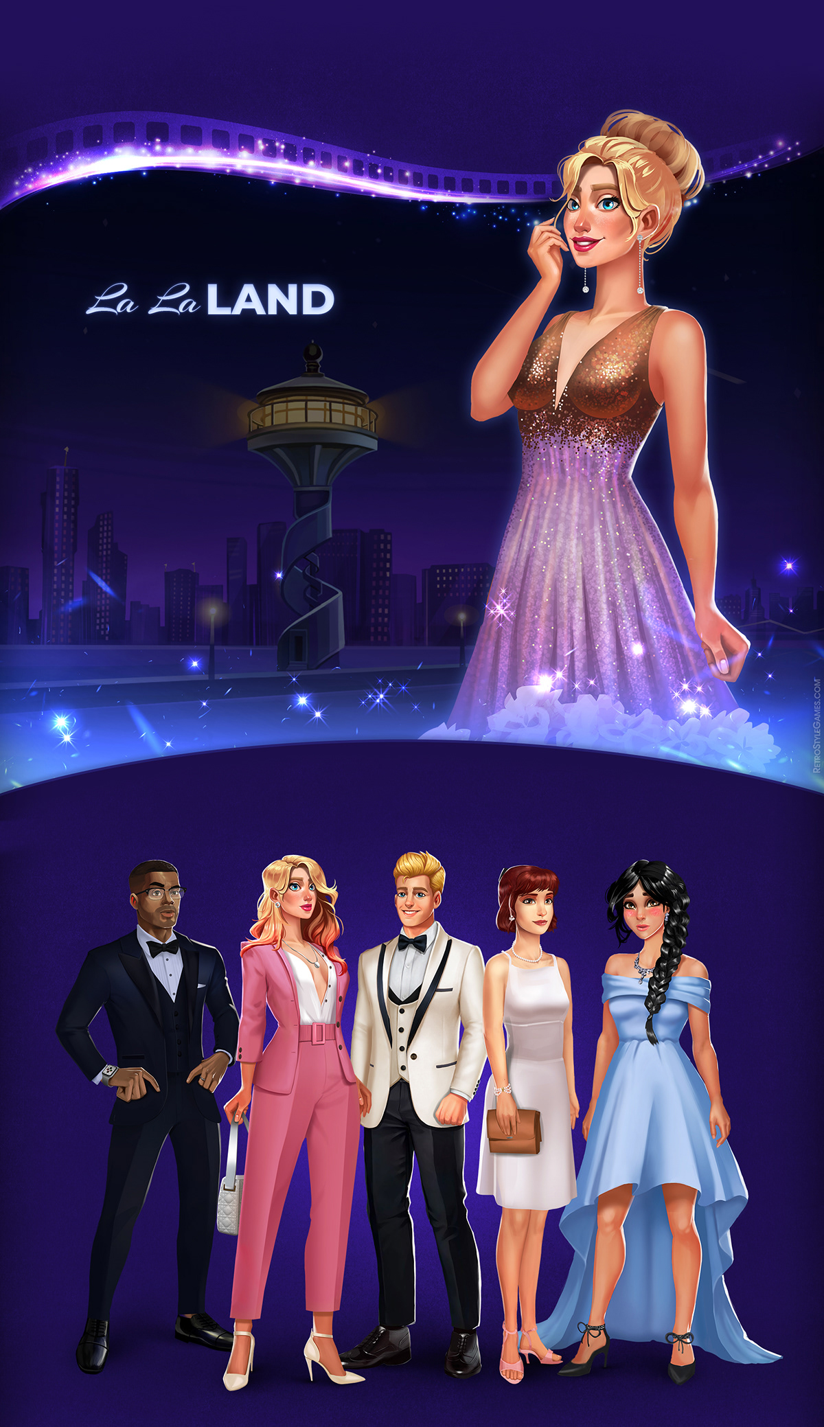 Dating sim character design romance