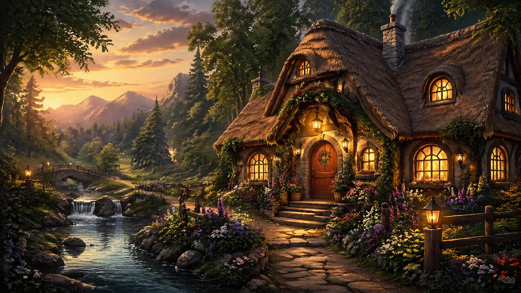 Best AI Cozy Fantasy Cottage Art Generator: Create Stunning Cozy Fantasy Cottage Art in Seconds example 1