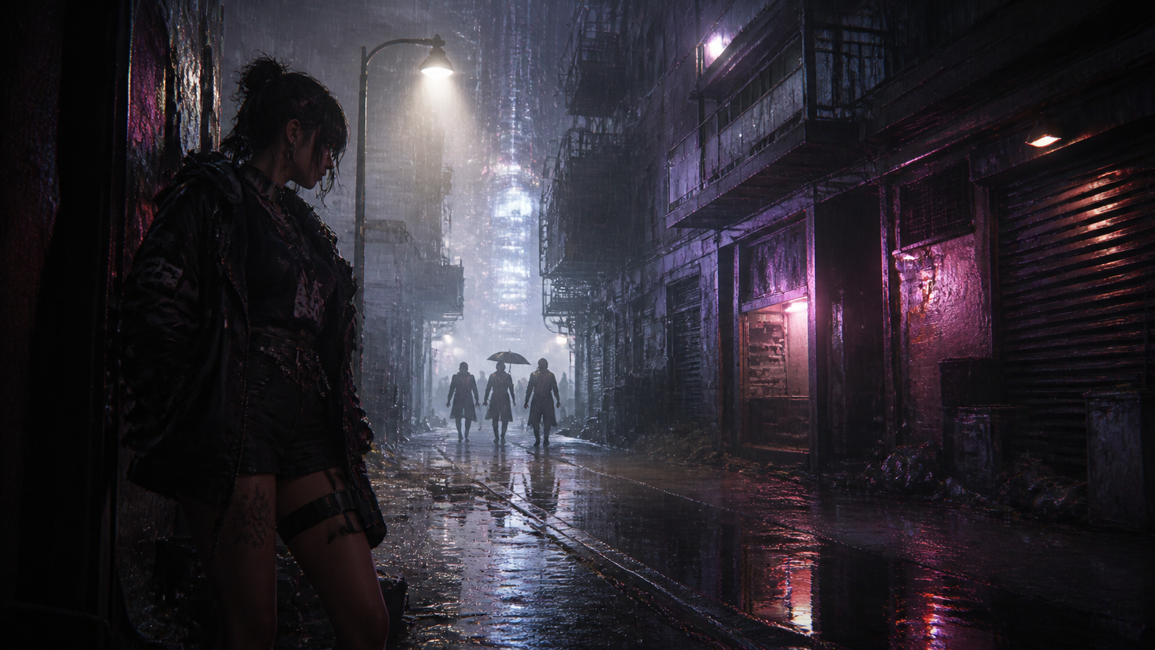 Best AI Cyberpunk Rainy Alley Scenes Generator: Create Stunning Cyberpunk Rainy Alley Scenes in Seconds example 3