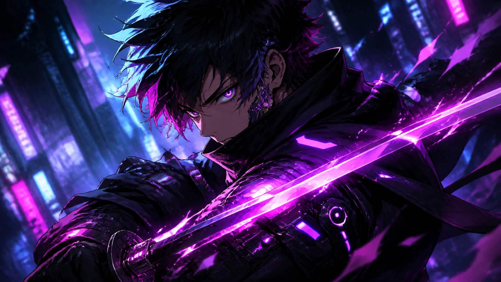 Best AI Cyberpunk Shonen Action Avatars Generator: Create Stunning Cyberpunk Shonen Action Avatars in Seconds visual example 1