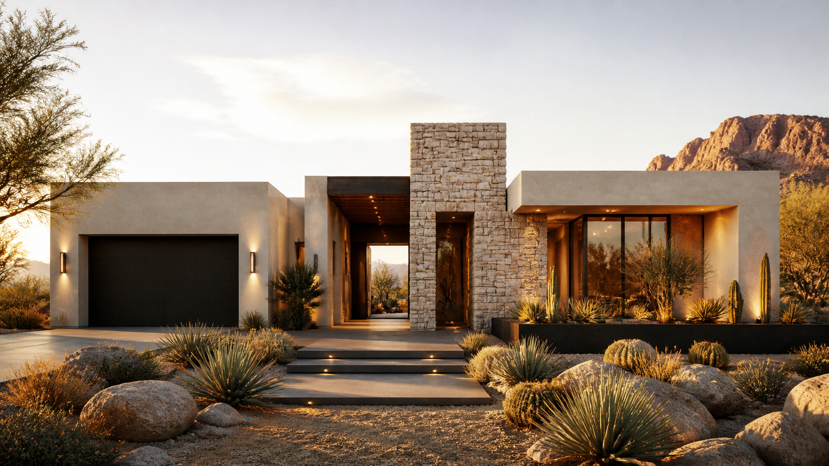 Best AI Desert Modern Home Exteriors Generator: Create Stunning Desert Modern Home Exteriors in Seconds example 2