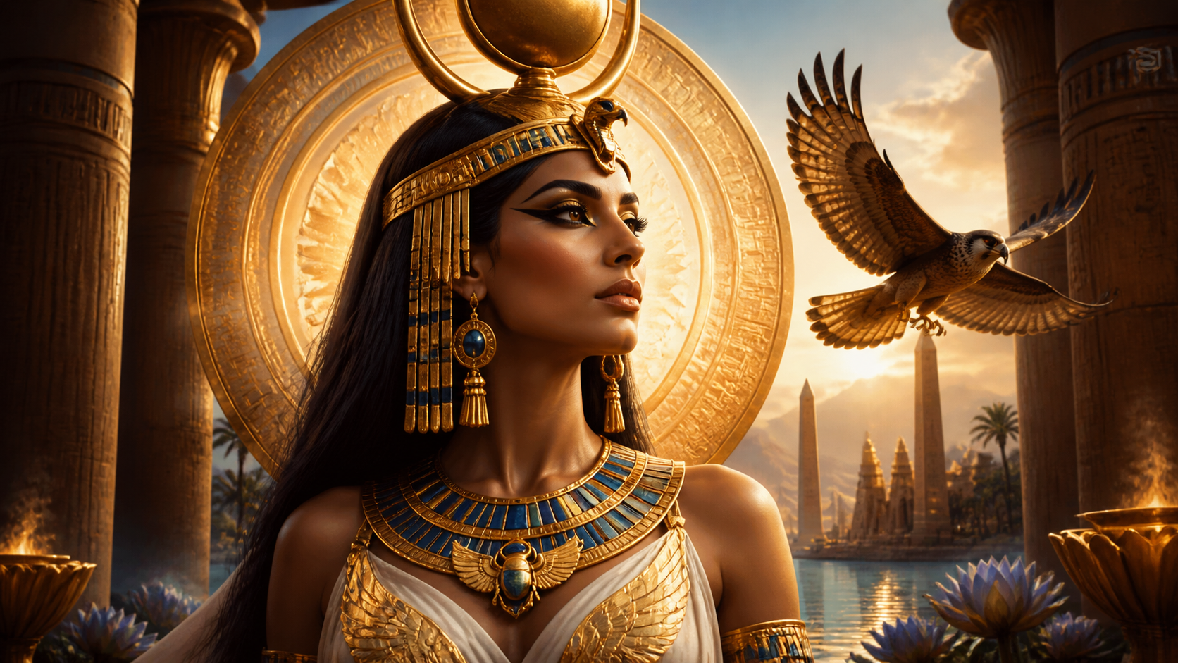 Best AI Egyptian Goddess Portrait Art Generator: Create Stunning Egyptian Goddess Portrait Art in Seconds example 1