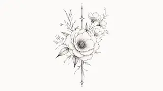 Best AI Fine Line Floral Tattoo Designs Generator: Create Stunning Fine Line Floral Tattoo Designs in Seconds example 2