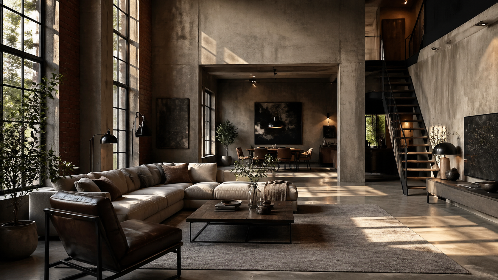 Best AI Industrial Loft Living Rooms Generator: Create Stunning Industrial Loft Living Rooms in Seconds example 3