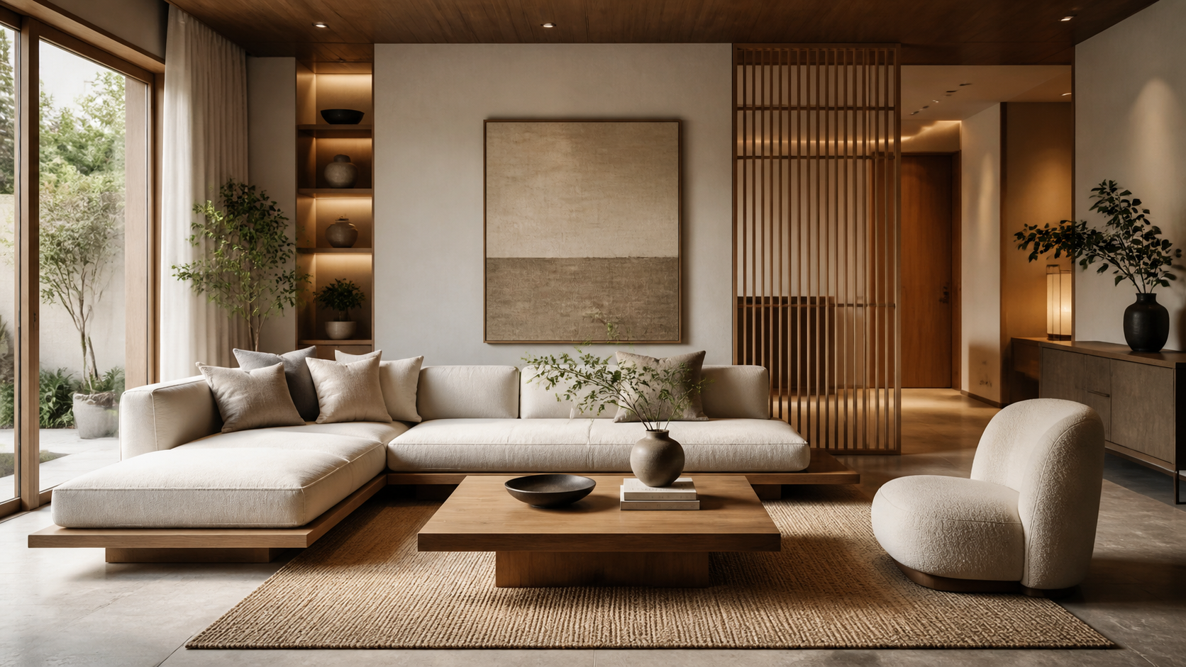Best AI Japandi Serene Living Rooms Generator: Create Stunning Japandi Serene Living Rooms in Seconds example 1