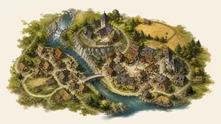 Best AI Medieval Village Map Art Generator: Create Stunning Medieval Village Map Art in Seconds example 2