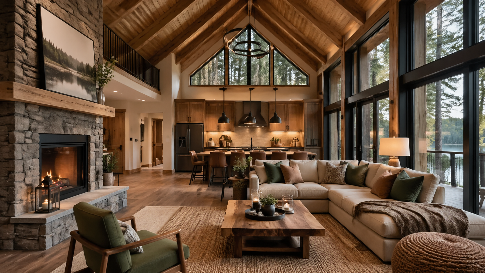 Best AI Modern Cabin Interior Ideas Generator: Create Stunning Modern Cabin Interior Ideas in Seconds example 1