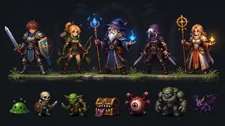 pixel art character AI image example 1