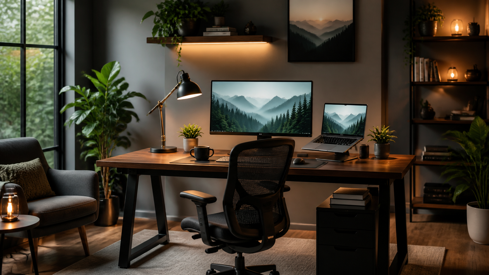 Best AI Remote Worker Home Office Aesthetics Generator: Create Stunning Remote Worker Home Office Aesthetics in Seconds example 1