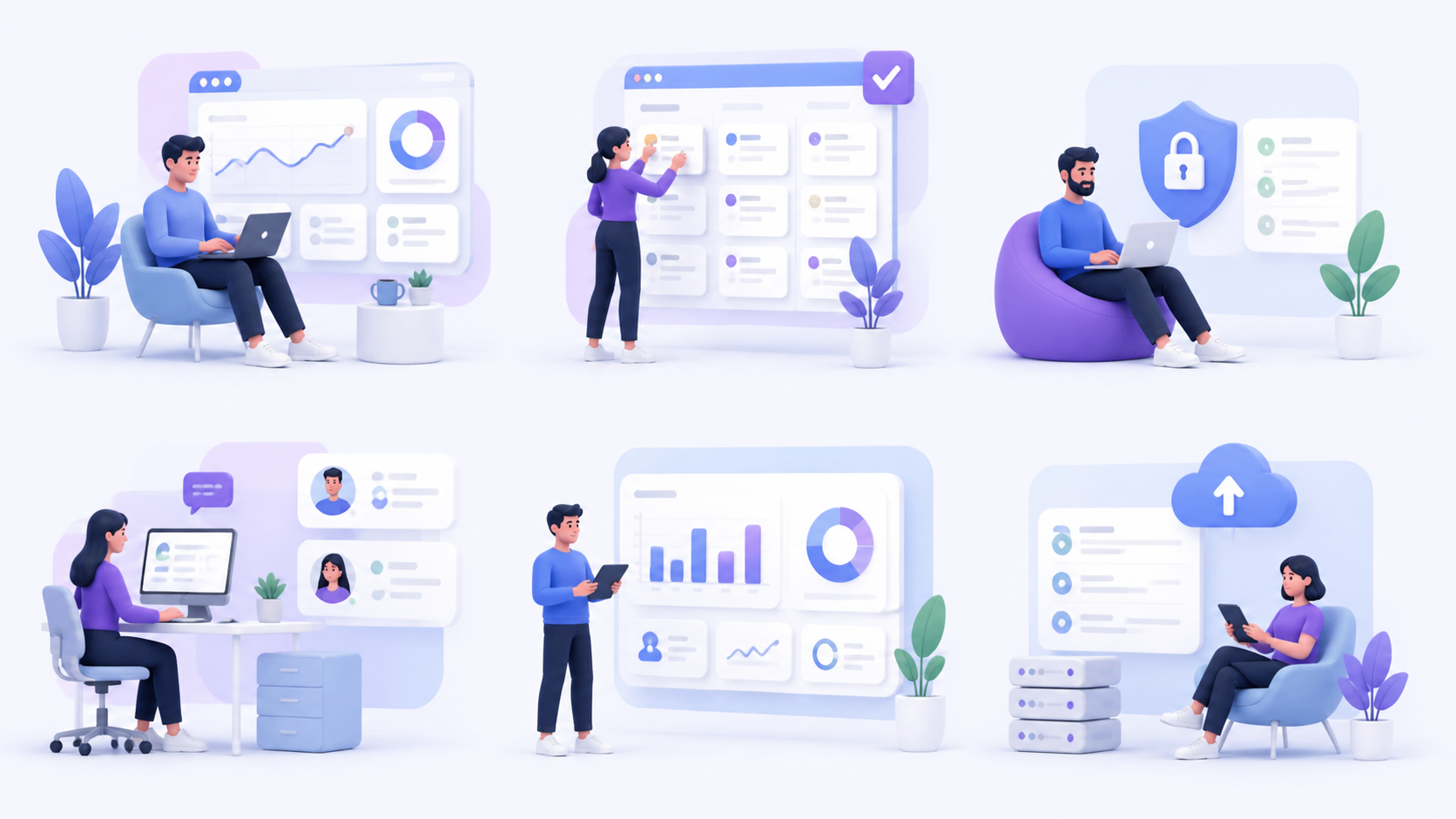 Best AI SaaS Feature Illustration Sets Generator: Create Stunning SaaS Feature Illustration Sets in Seconds example 1