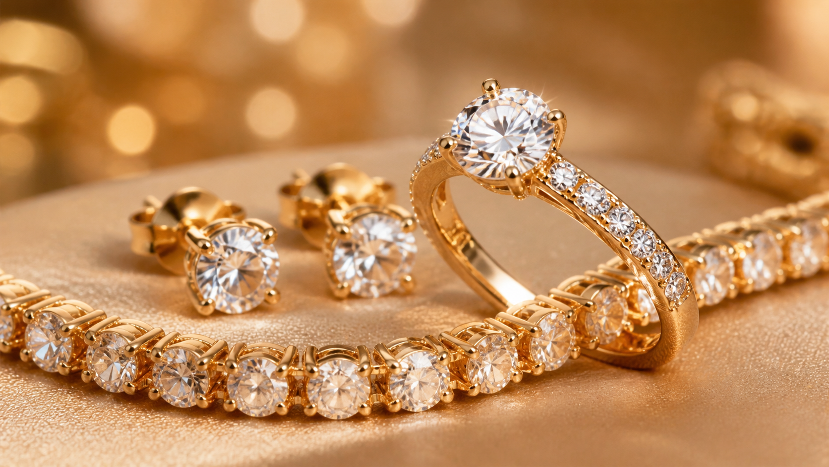 Best AI Sparkling Diamond Gold Close Ups Generator: Create Stunning Sparkling Diamond Gold Close Ups in Seconds visual example 1