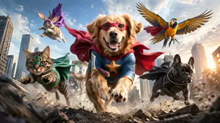 Best AI Superhero Pet Action Shots Generator: Create Stunning Superhero Pet Action Shots in Seconds example 1