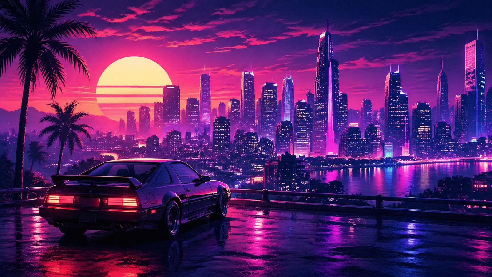 Best AI Synthwave Cityscapes Generator: Create Stunning Synthwave Cityscapes in Seconds example 1