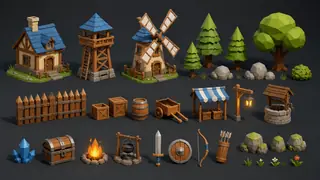 voxel art AI image example 1