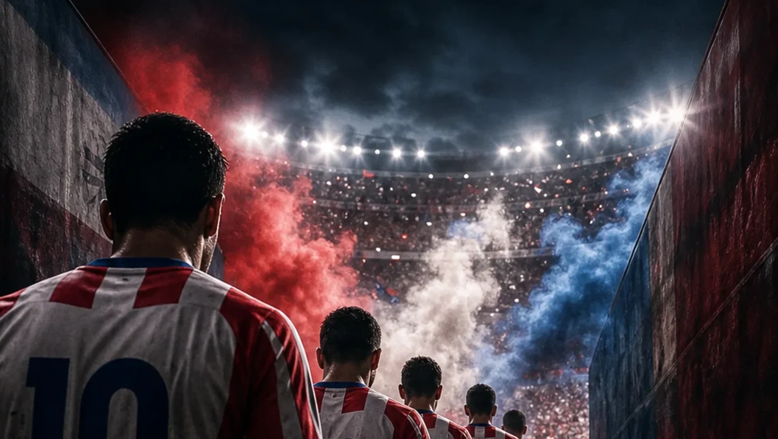 Design a creator-ready matchday poster visual with safe typography zones