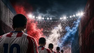 Design a creator-ready matchday poster visual with safe typography zones
