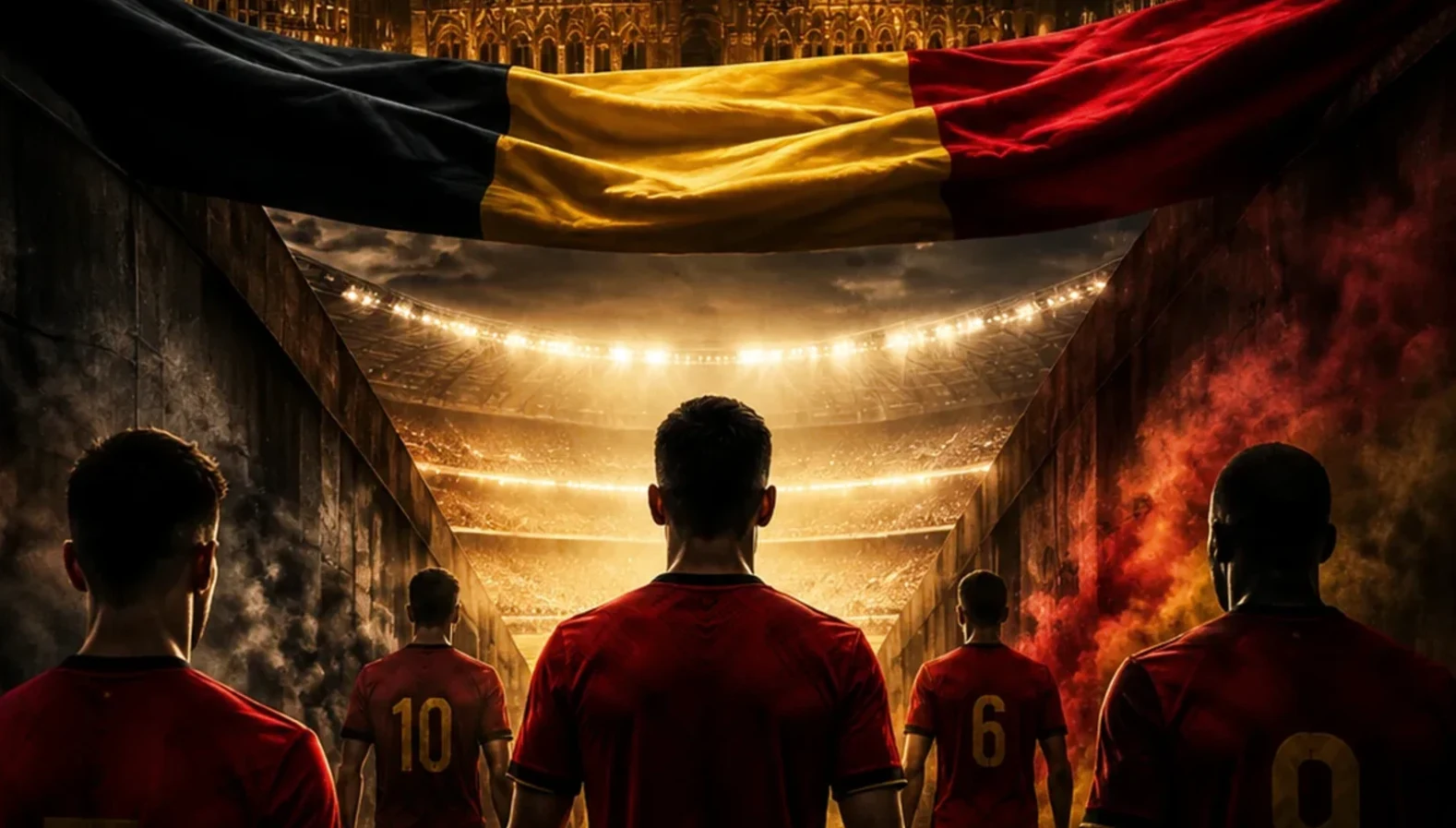 Create a premium YouTube thumbnail concept using abstract football motion