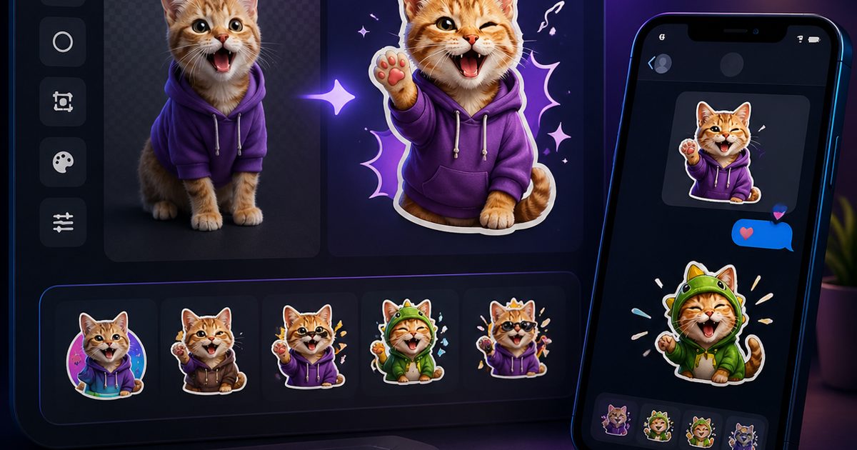 Sticker Creation and Customization on iPhone and Messaging Apps visual preview