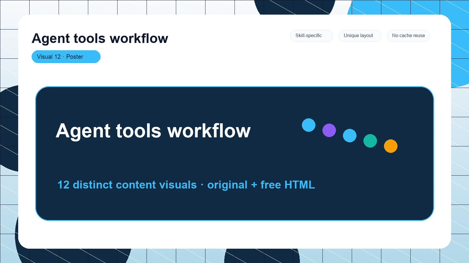 Agent tools workflow distinct visual 12