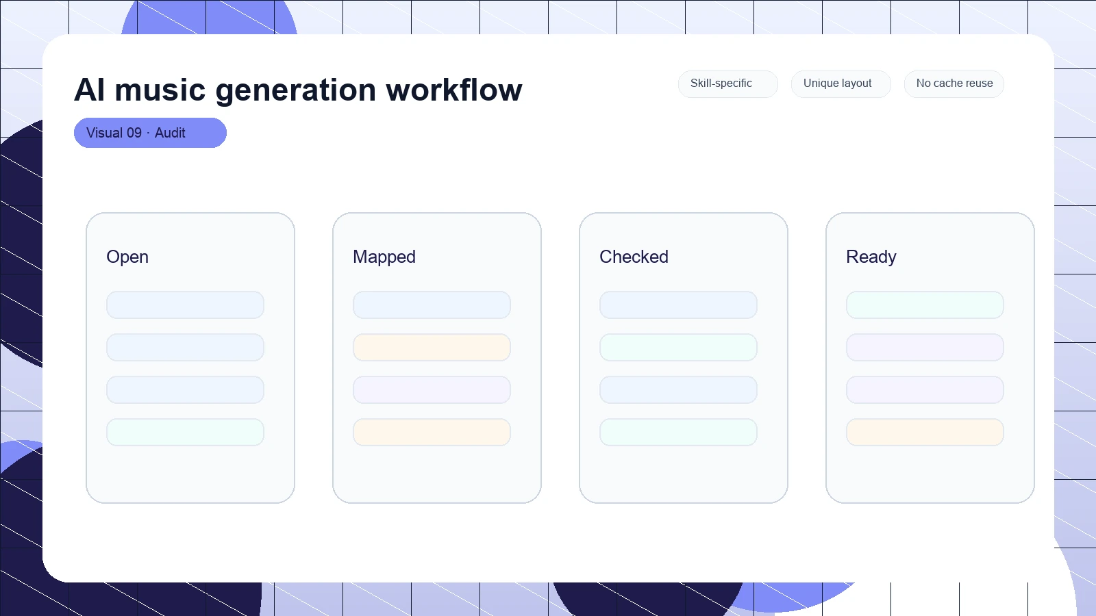 AI music generation workflow distinct visual 9