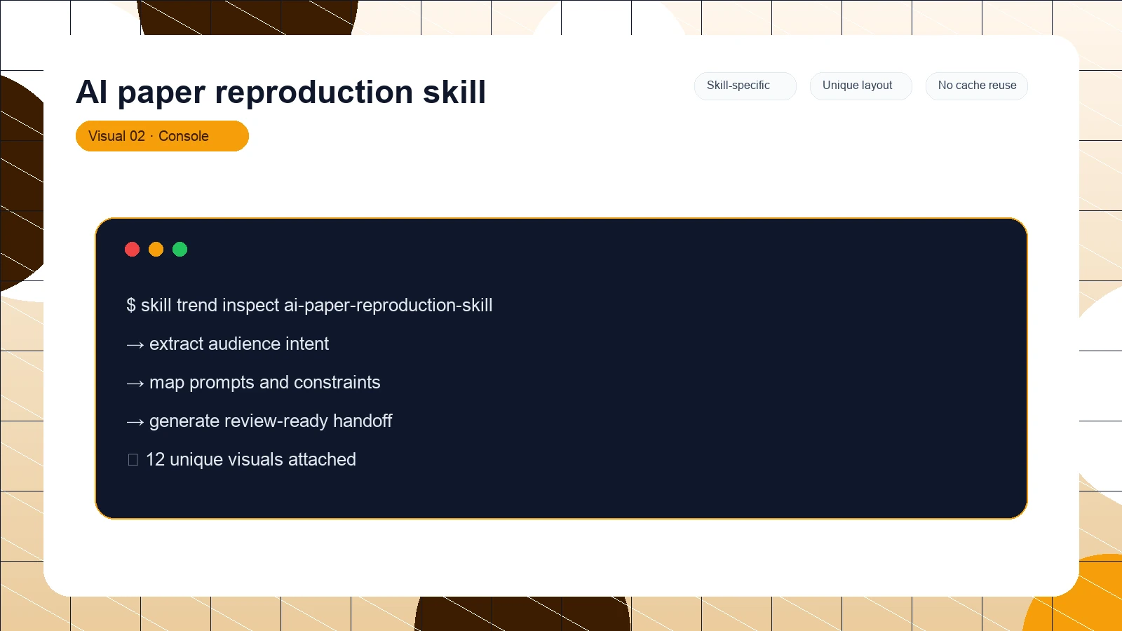 AI paper reproduction skill distinct visual 2