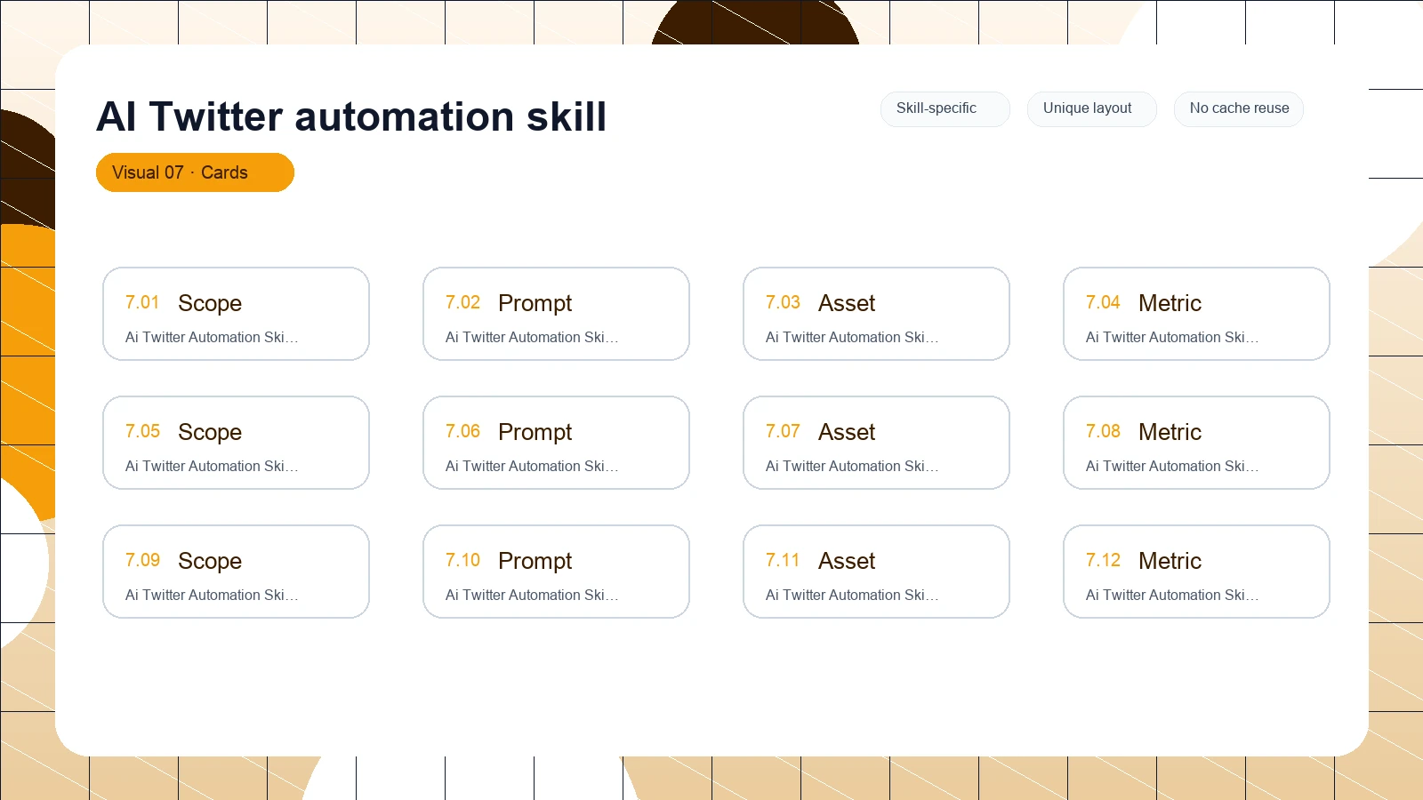 AI Twitter automation skill distinct visual 7