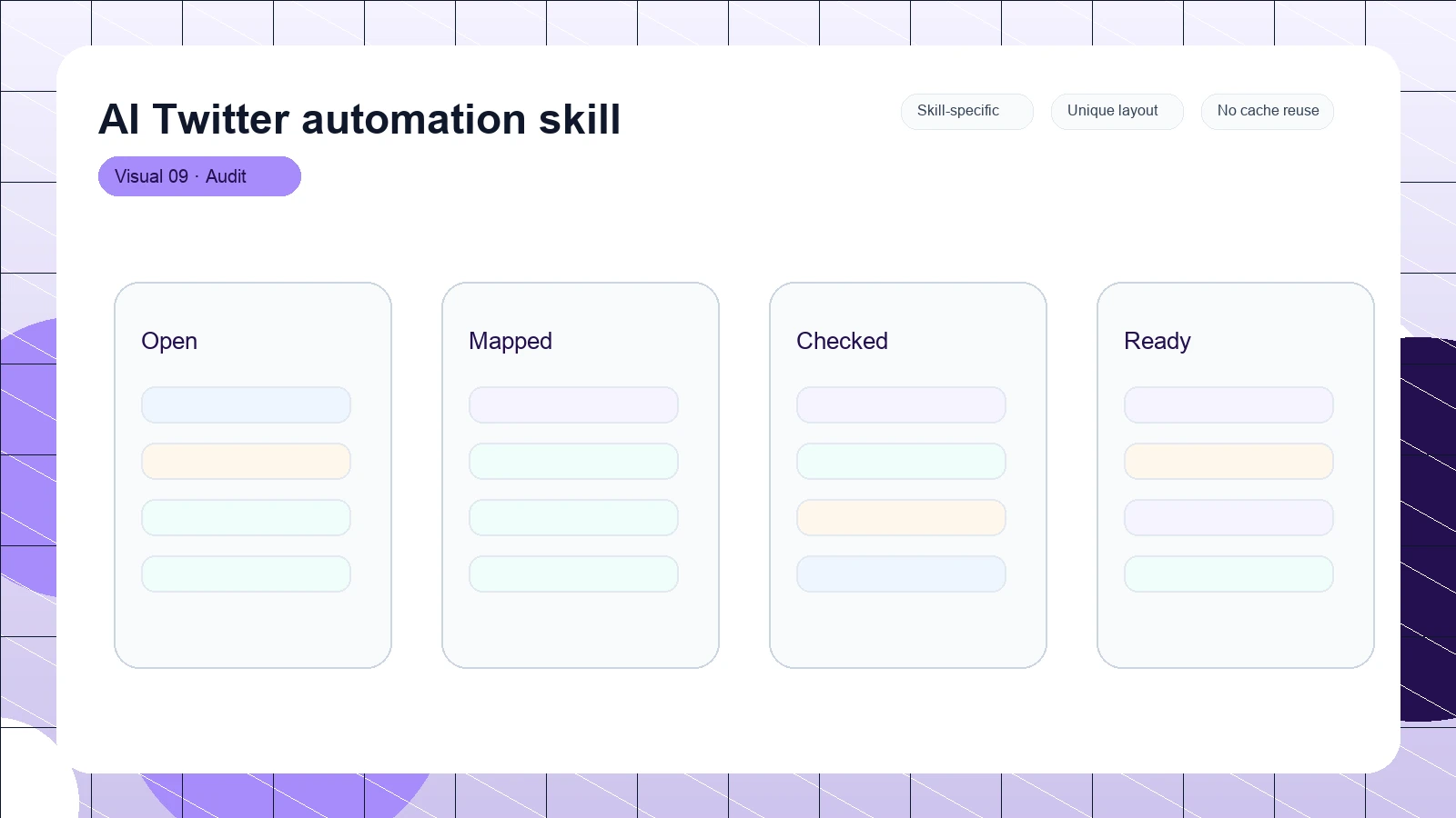AI Twitter automation skill distinct visual 9