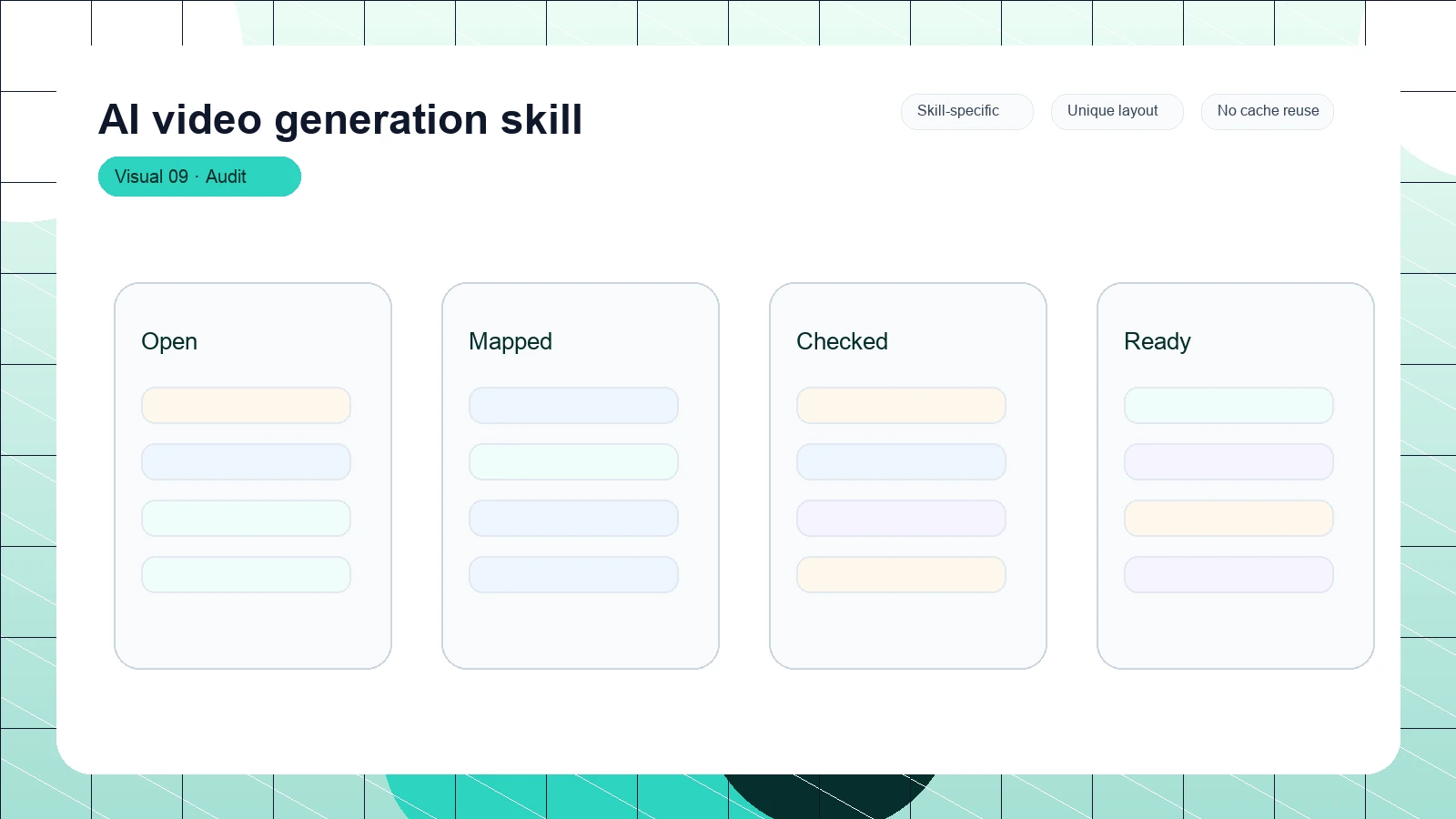 AI video generation skill distinct visual 9