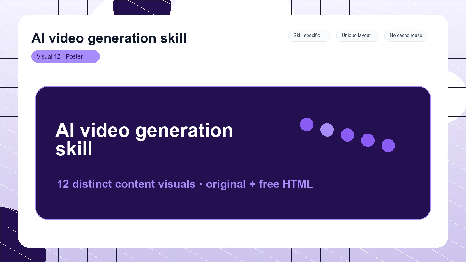 AI video generation skill distinct visual 12