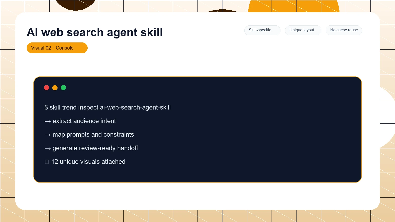AI web search agent skill distinct visual 2
