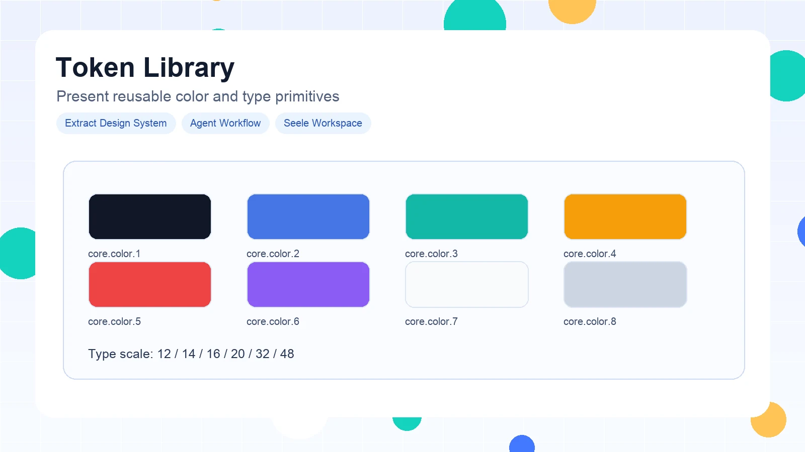 Token Library example for Extract Design System Agent Workflow