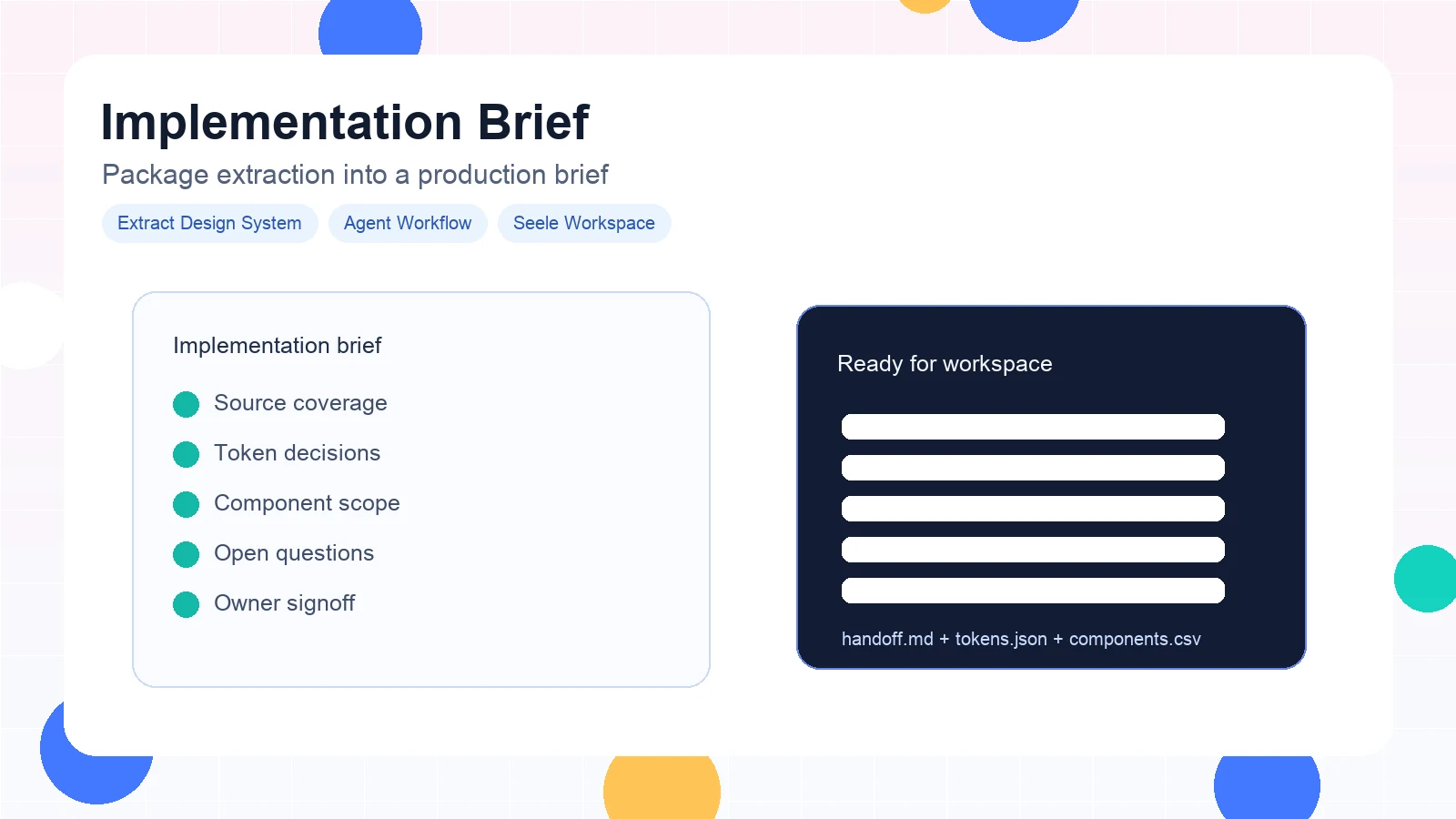 Implementation Brief example for Extract Design System Agent Workflow
