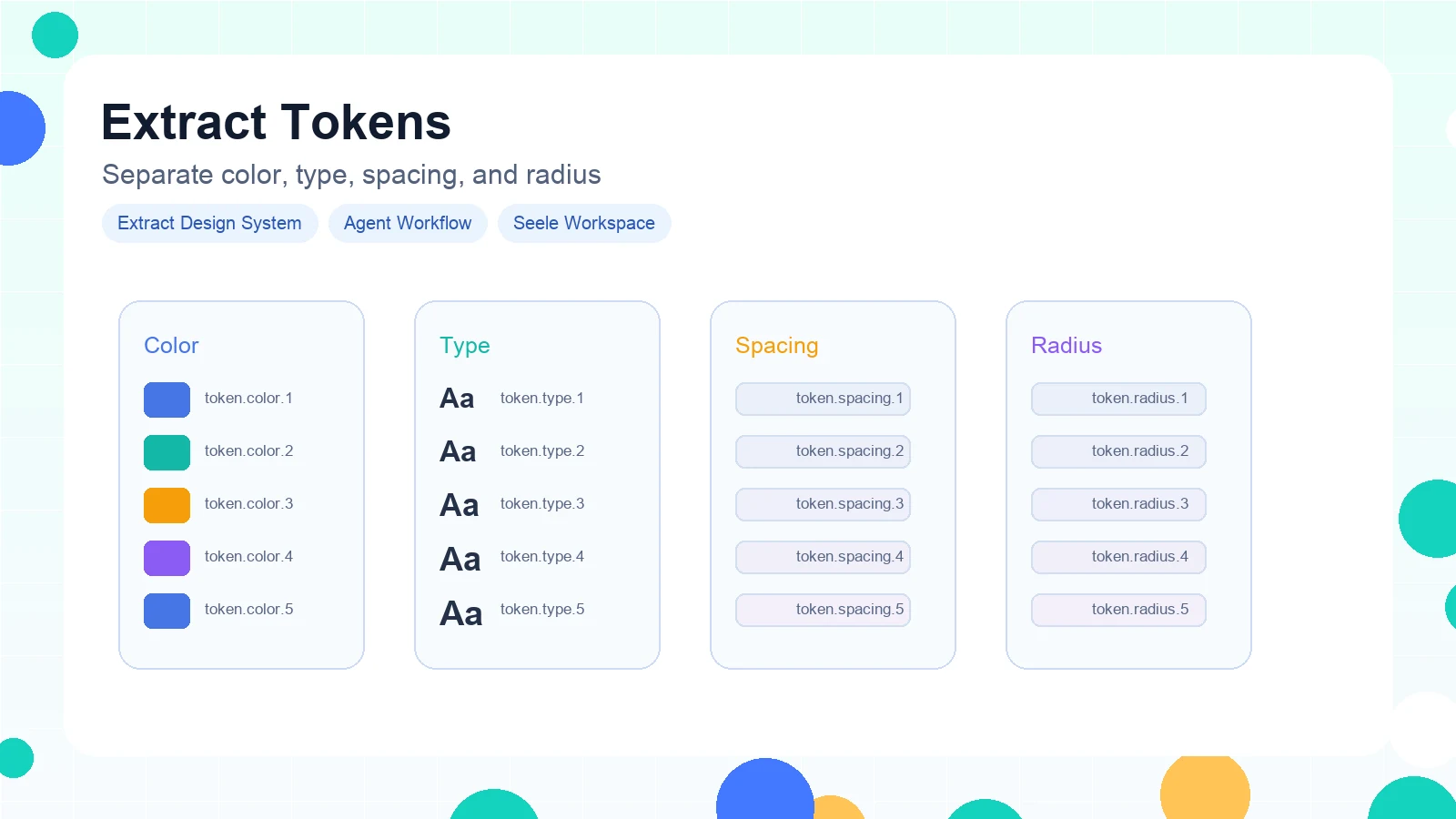 Extract Tokens example for Extract Design System Agent Workflow