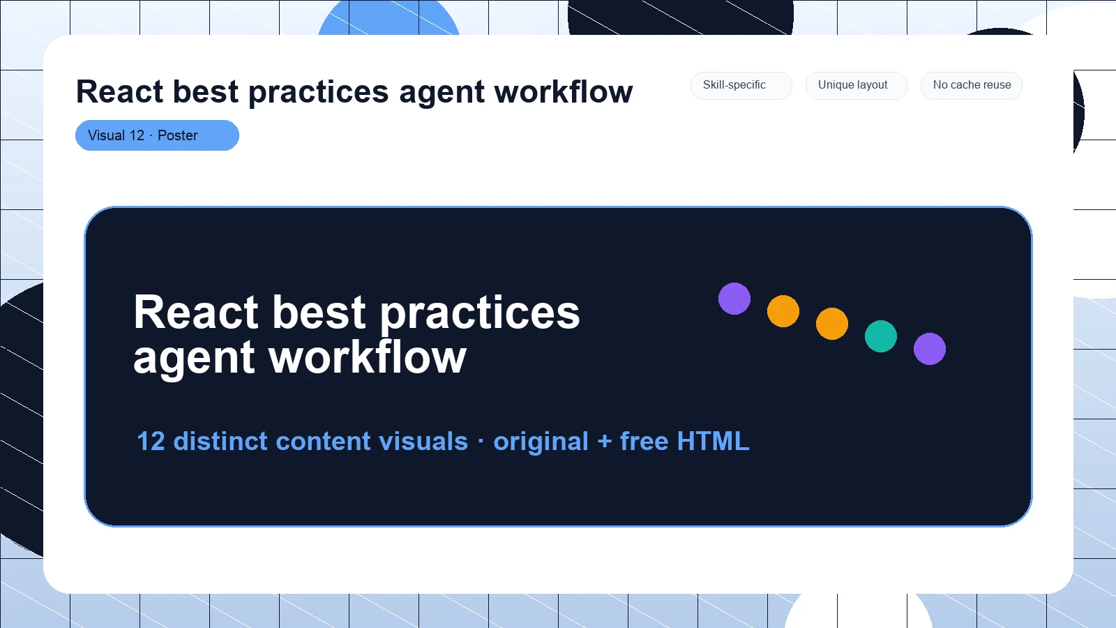 React best practices agent workflow distinct visual 12