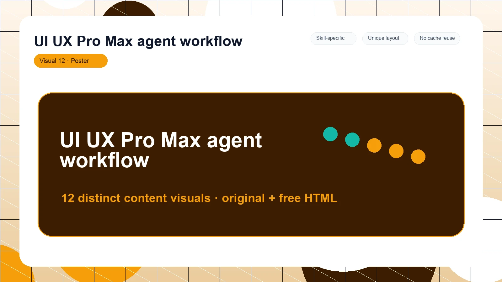 UI UX Pro Max agent workflow distinct visual 12